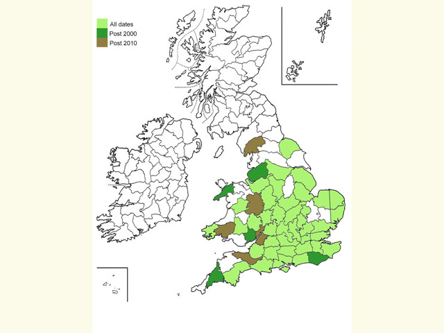  Distribution map Copyright Martin Evans 