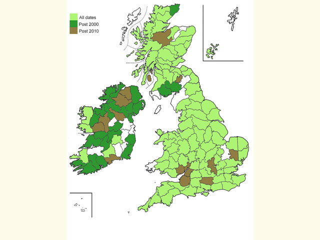  Distribution map Copyright Martin Evans 