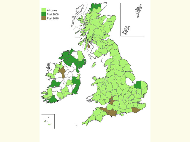  Distribution map Copyright Martin Evans 