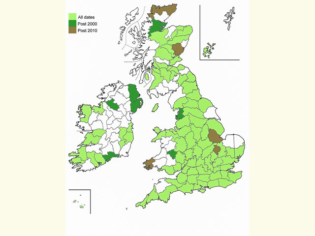  Distribution map Copyright Martin Evans 