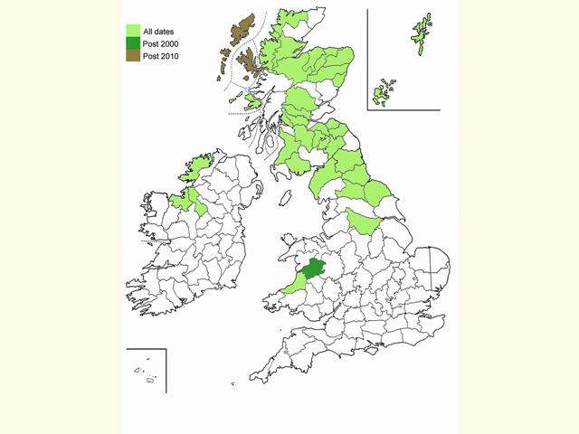  Distribution map Copyright Martin Evans 