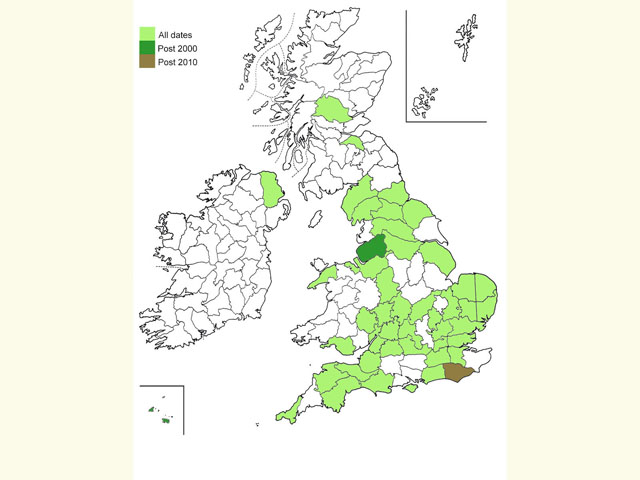  Distribution map Copyright Martin Evans 