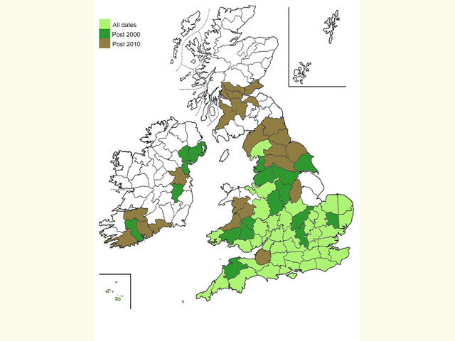  Distribution map Copyright Martin Evans 