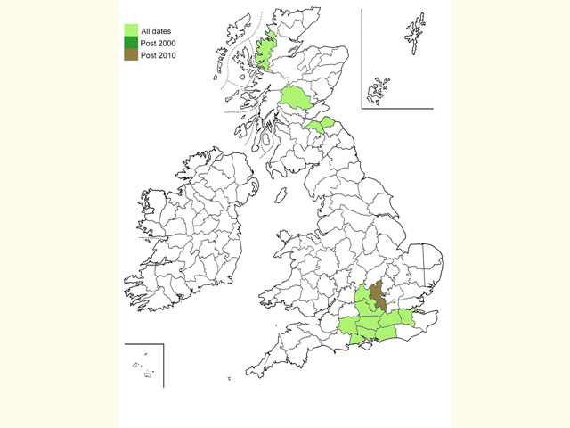  Distribution map Copyright Martin Evans 