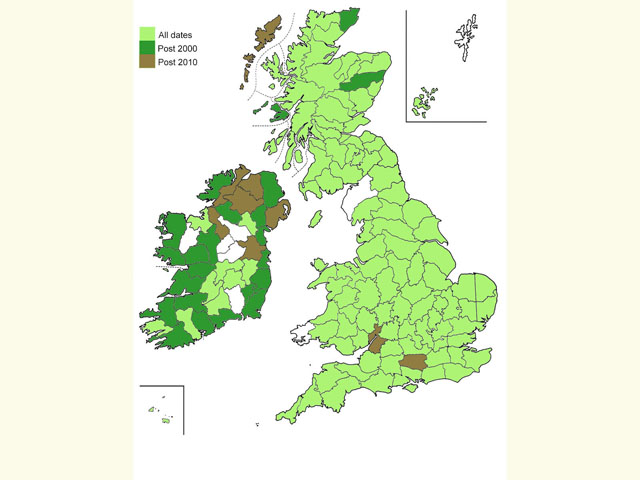  Distribution map Copyright Martin Evans 