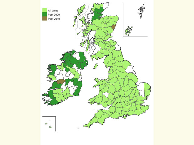  Distribution map Copyright Martin Evans 