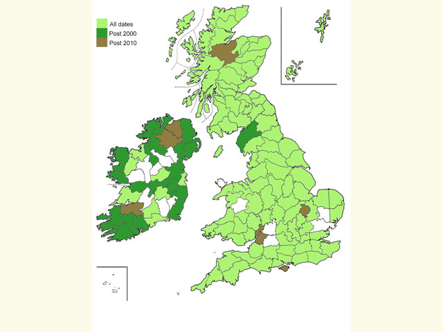  Distribution map Copyright Martin Evans 