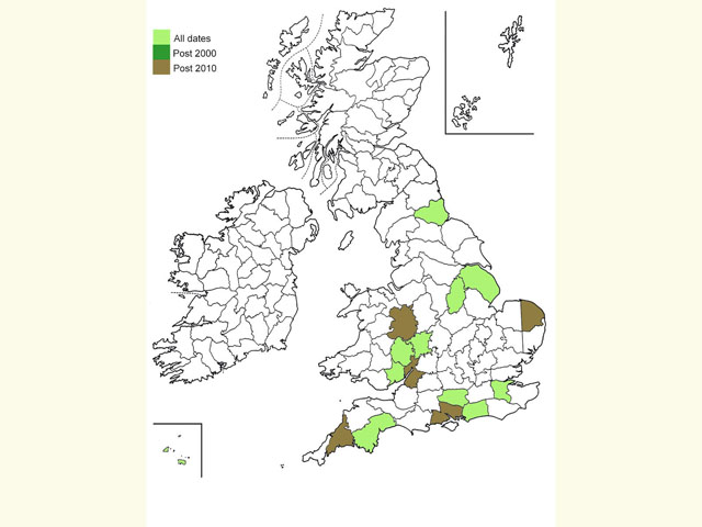  Distribution map Copyright Martin Evans 