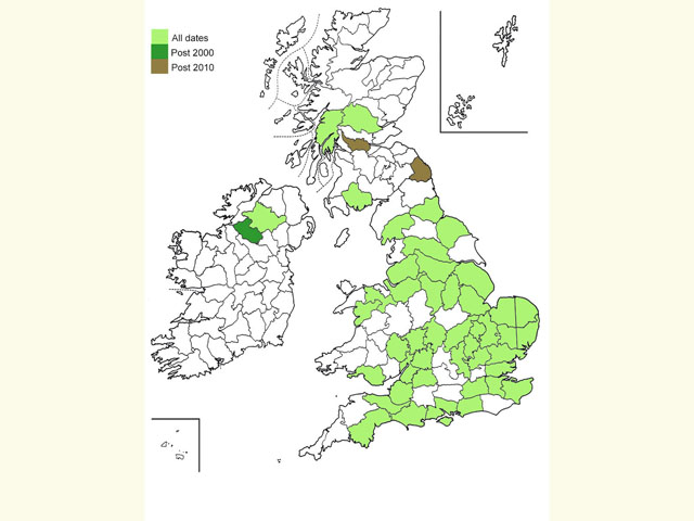  Distribution map Copyright Martin Evans 