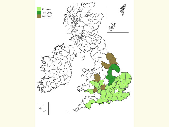  Distribution map Copyright Martin Evans 