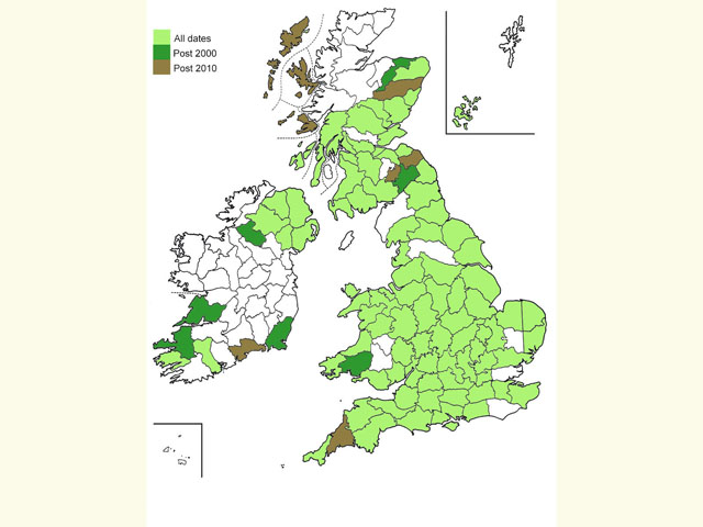  Distribution map Copyright Martin Evans 