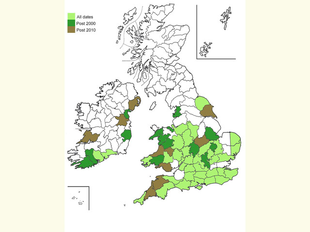  Distribution map Copyright Martin Evans 