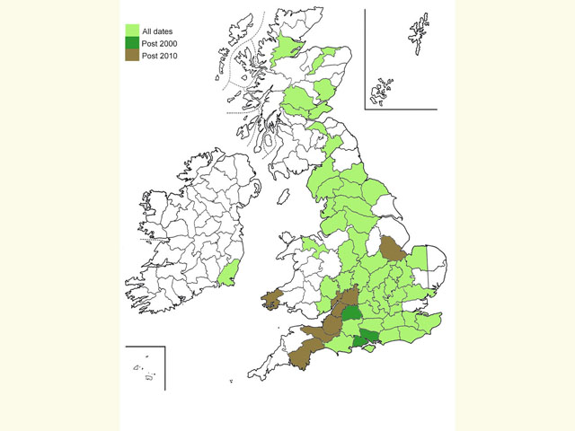  Distribution map Copyright Martin Evans 