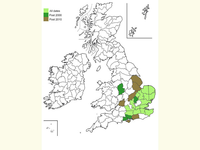  Distribution map Copyright Martin Evans 