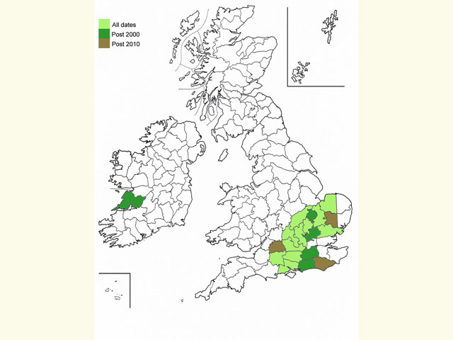  Distribution map Copyright Martin Evans 