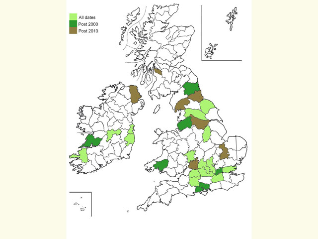  Distribution map Copyright Martin Evans 