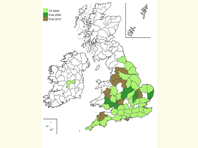  Distribution map Copyright Martin Evans 