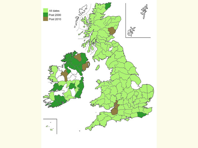  Distribution map Copyright Martin Evans 