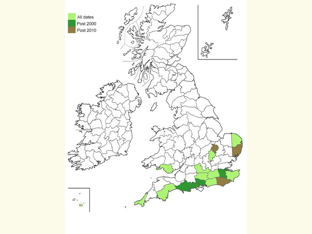  Distribution map Copyright Martin Evans 