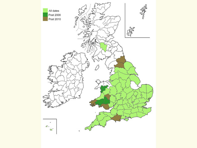  Distribution map Copyright Martin Evans 