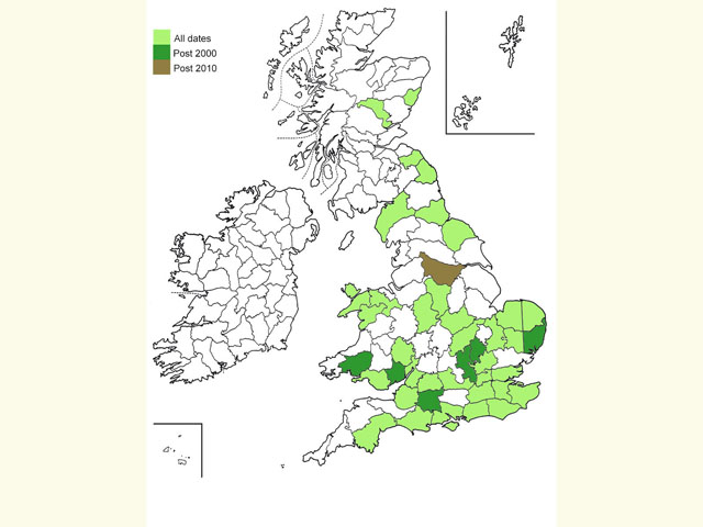  Distribution map Copyright Martin Evans 