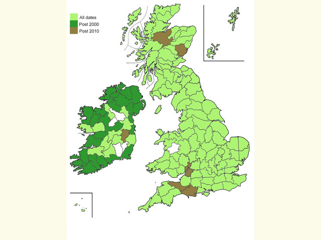  Distribution map Copyright Martin Evans 