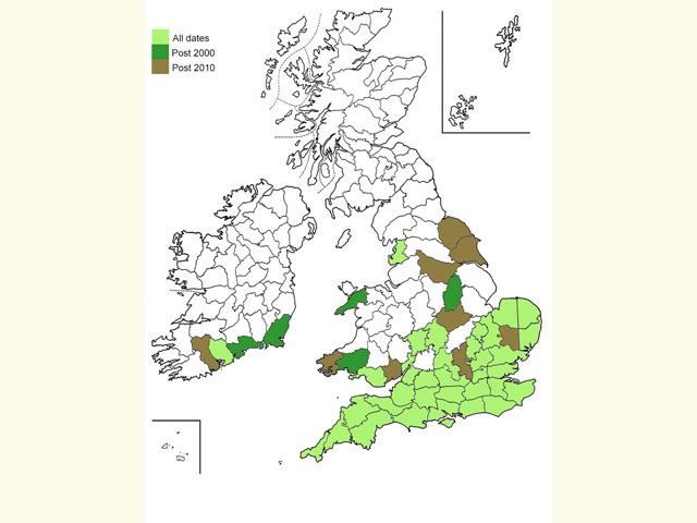  Distribution map Copyright Martin Evans 