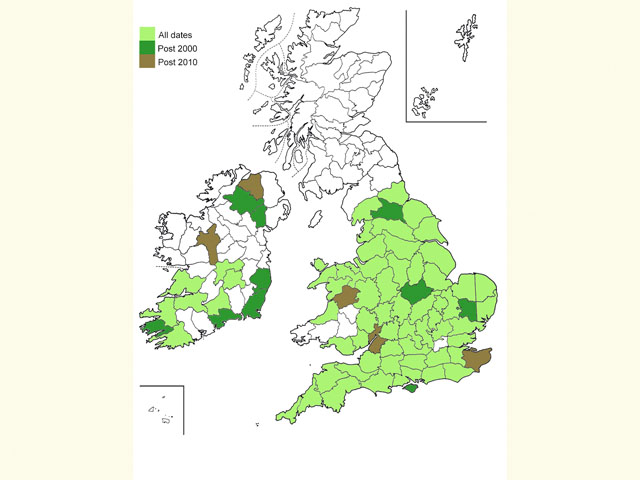  Distribution map Copyright Martin Evans 