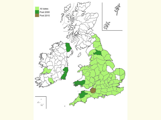  Distribution map Copyright Martin Evans 