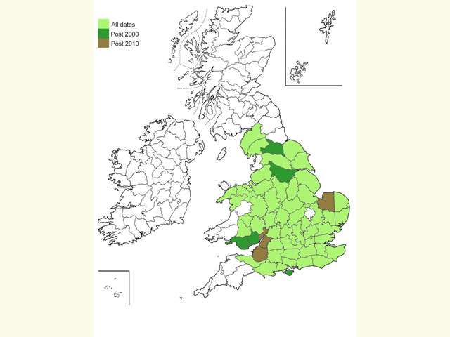  Distribution map Copyright Martin Evans 