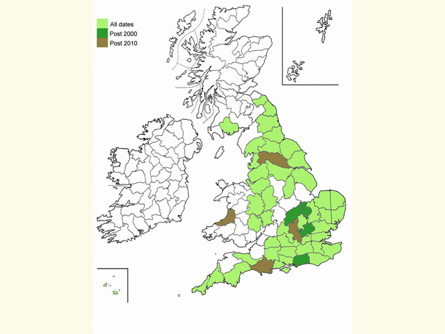  Distribution map Copyright Martin Evans 