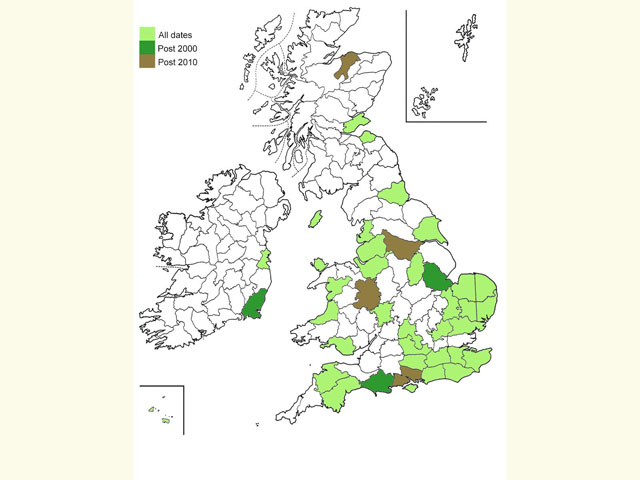  Distribution map Copyright Martin Evans 