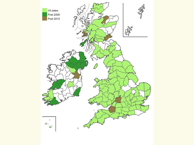  Distribution map Copyright Martin Evans 