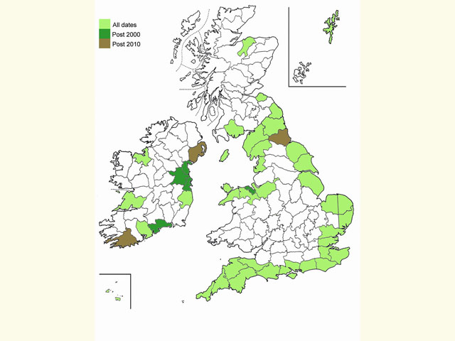  Distribution map Copyright Martin Evans 