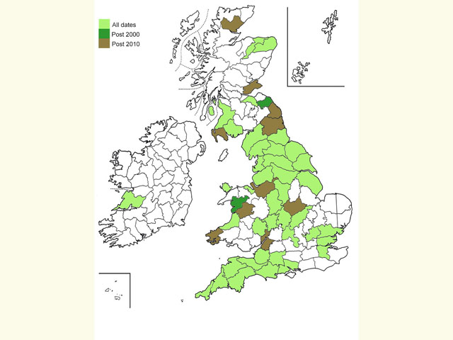  Distribution map Copyright Martin Evans 