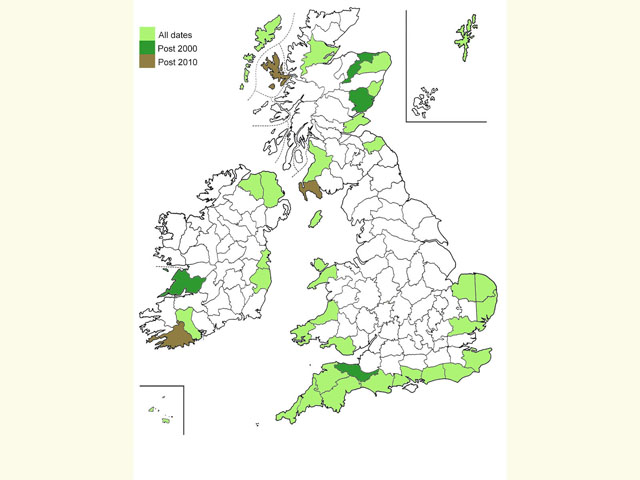  Distribution map Copyright Martin Evans 