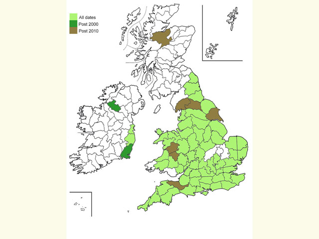  Distribution map Copyright Martin Evans 