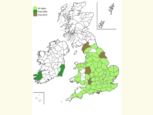  Distribution map Copyright Martin Evans 