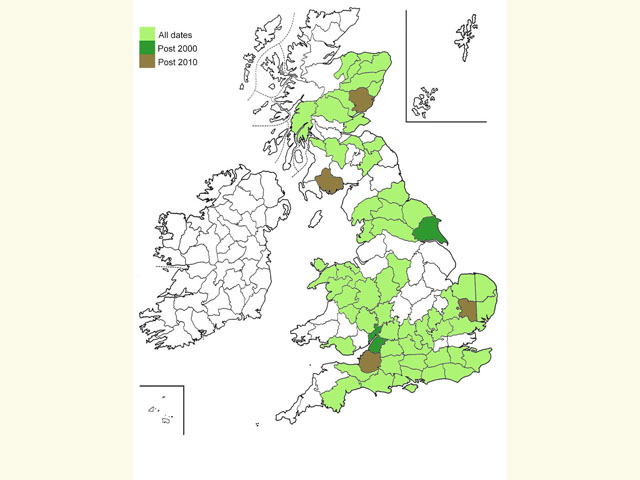  Distribution map Copyright Martin Evans 