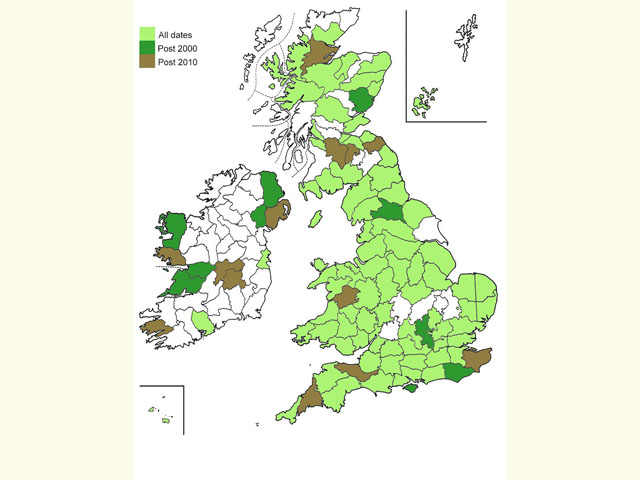  Distribution map Copyright Martin Evans 