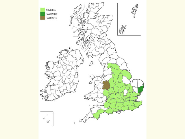  Distribution map Copyright Martin Evans 