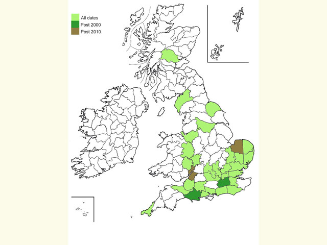  Distribution map Copyright Martin Evans 