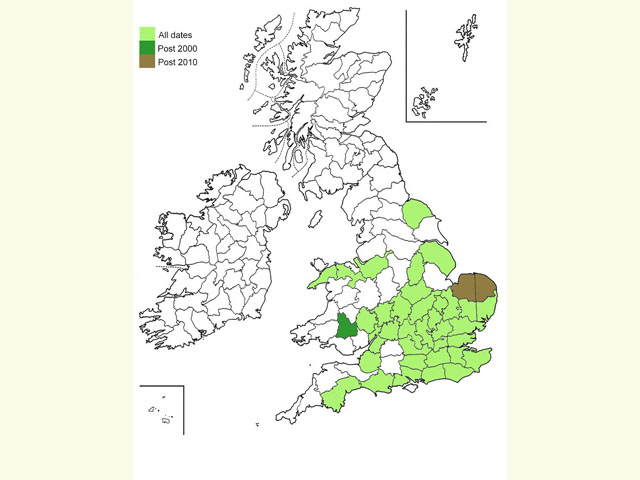  Distribution map Copyright Martin Evans 