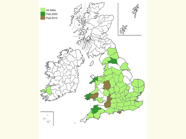  Distribution map Copyright Martin Evans 