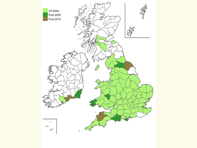  Distribution map Copyright Martin Evans 