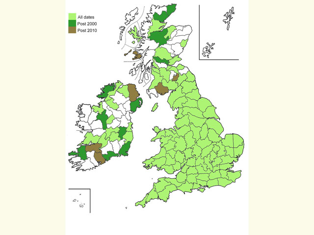  Distribution map Copyright Martin Evans 