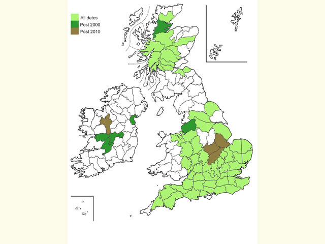  Distribution map Copyright Martin Evans 