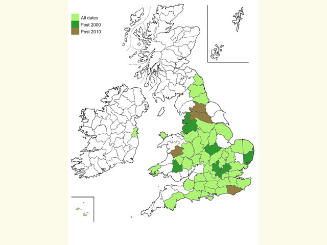  Distribution map Copyright Martin Evans 