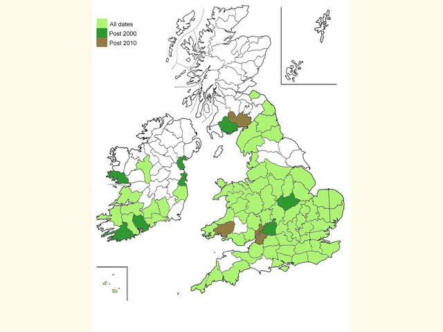  Distribution map Copyright Martin Evans 