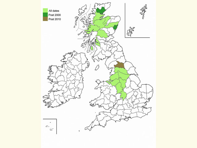  Distribution map Copyright Martin Evans 